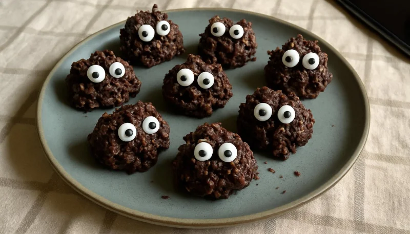 Rochers chocolat-noisette façon petits monstres