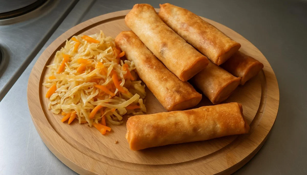 Rouleaux croustillants au chou et aux carottes
