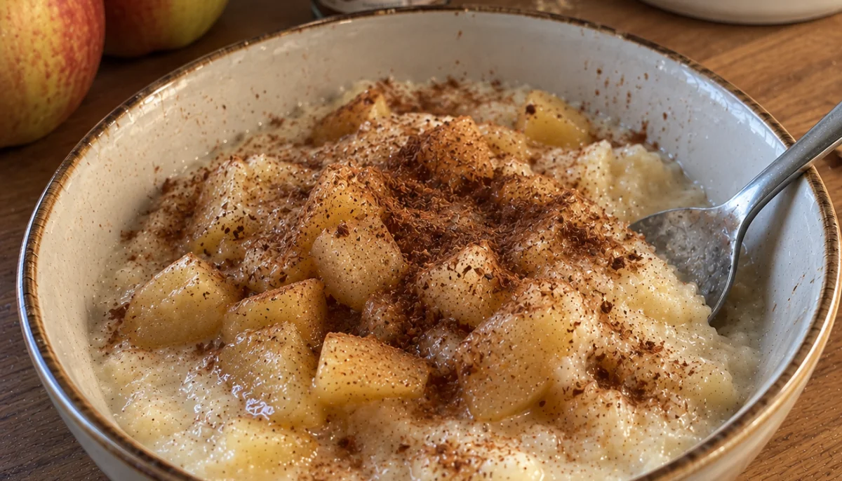 Semoule au lait pomme et cannelle