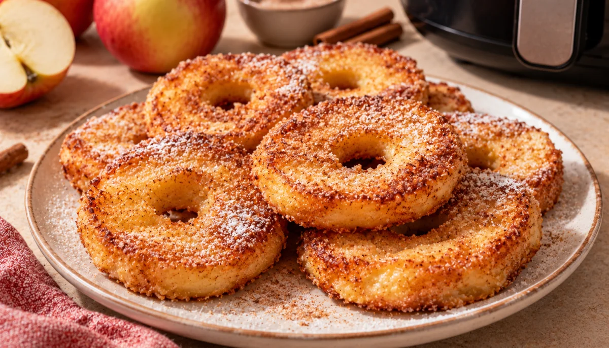 Pommes soufflées à la cannelle à l’air fryer