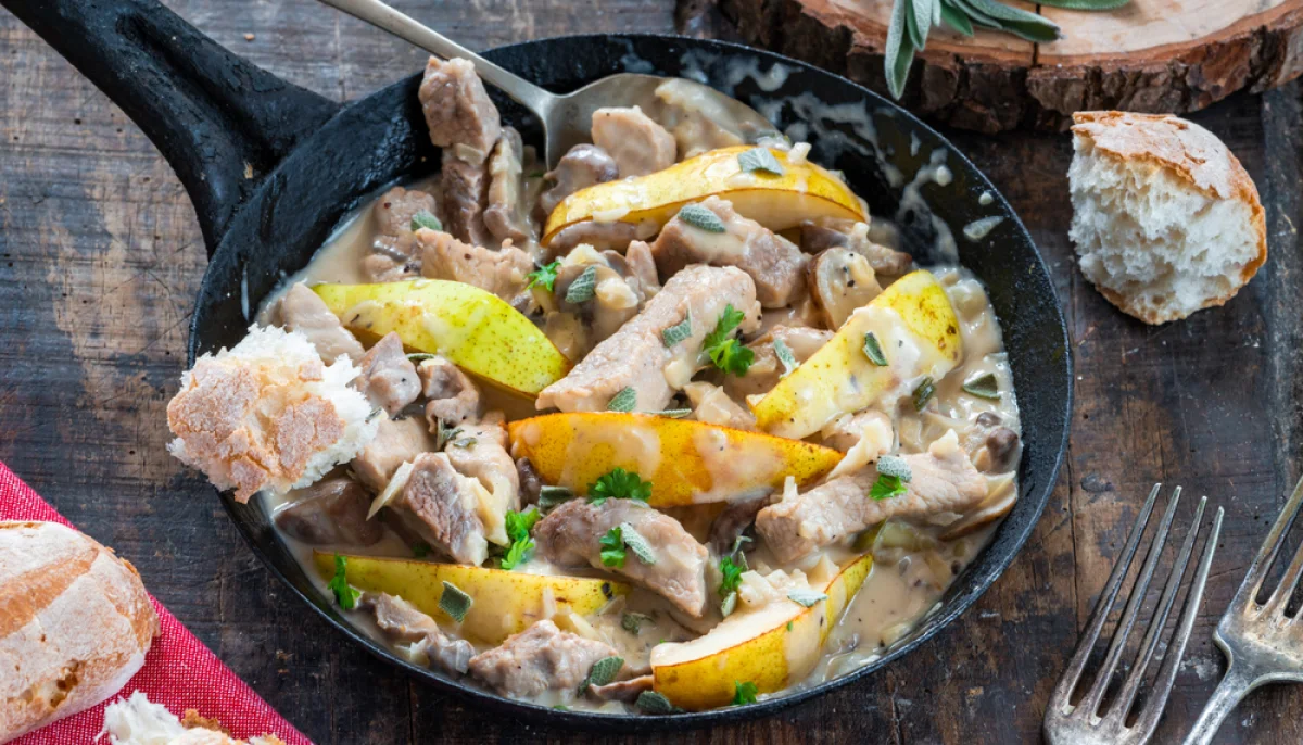Filet mignon aux poires et moutarde à l’ancienne