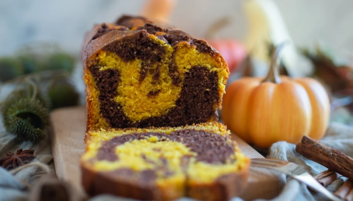 Gâteau marbré orange-chocolat spécial halloween